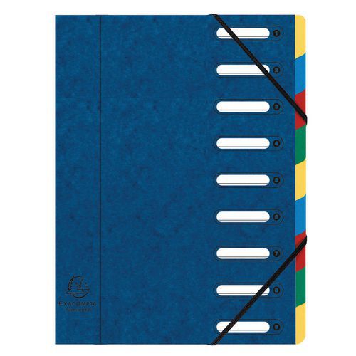 Classificatore Harmonika® con elastici, 9 scomparti assortiti,