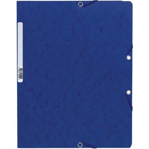 Cartelletta con elastico senza lembi in cartoncino lucido 400 g/m² A4 blu,