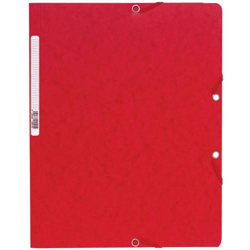 Cartelletta con elastico senza lembi in cartoncino lucido 400 g/m² A4 rosso,