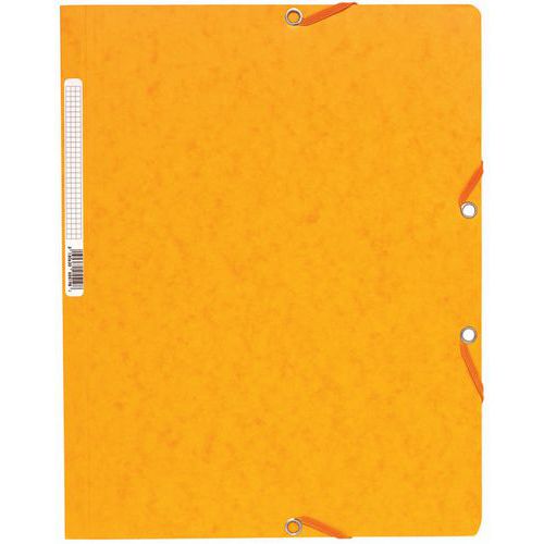 Cartelletta con elastico senza lembi in cartoncino lucido 400 g/m² A4 giallo,