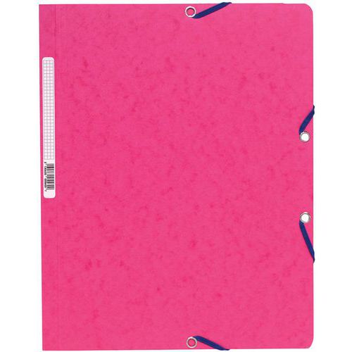 Cartelletta con elastico senza lembi in cartoncino lucido 400 g/m² A4 fucsia,