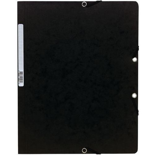 Cartelletta con elastico senza lembi in cartoncino lucido 400 g/m² A4 nero,