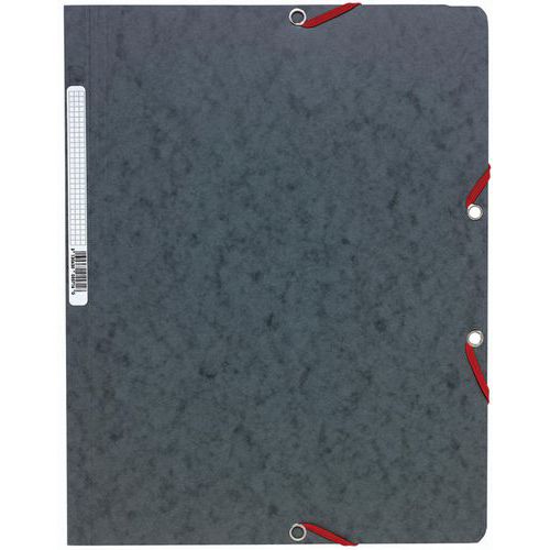 Cartelletta con elastico senza lembi in cartoncino lucido 400 g/m² A4 grigio,