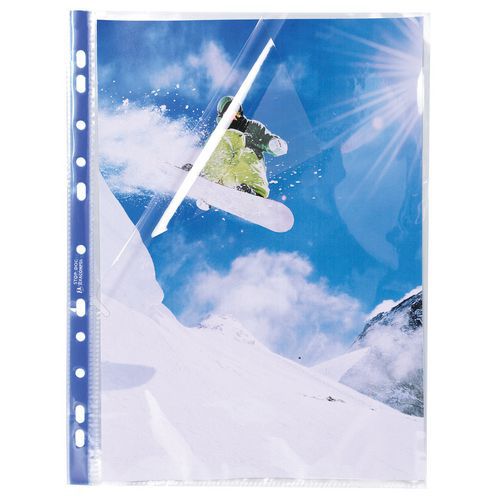 Confezione da 10 bustine perforate stop doc apertura angolare A4,