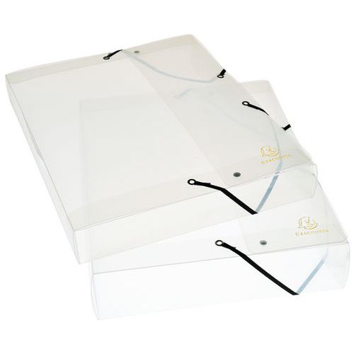Scatola portadocumenti exabox con retro da 25 mm polipropilene crystal A4,