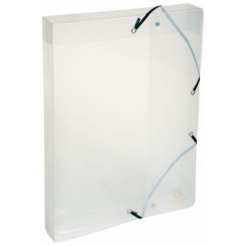 Scatola portadocumenti exabox con retro da 40 mm polipropilene crystal A4,