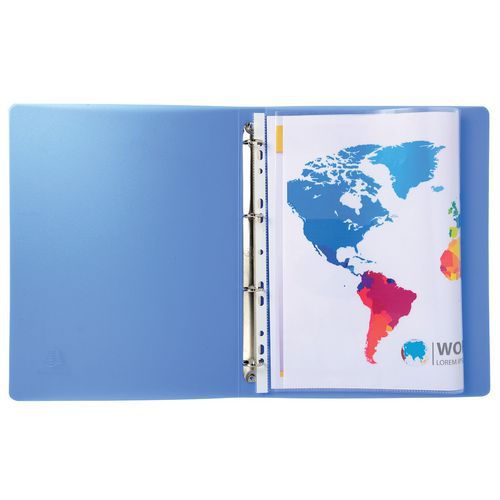 Confezione da 10 bustine perforate in polipropilene liscio A3 piegate,