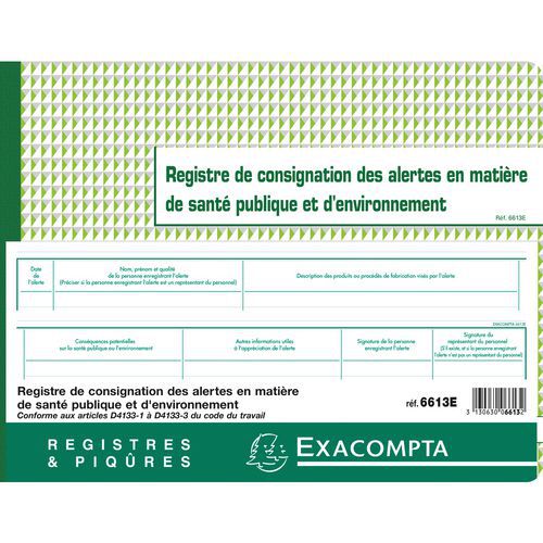 Registro rilegato registrazione segnalazioni 24 x 32 cm,