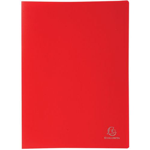 Portalistini rosso in PP flessibile opaco tasche 60 facciate A4,