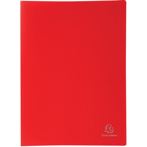 Portalistini rosso in PP flessibile opaco tasche 80 facciate A4,