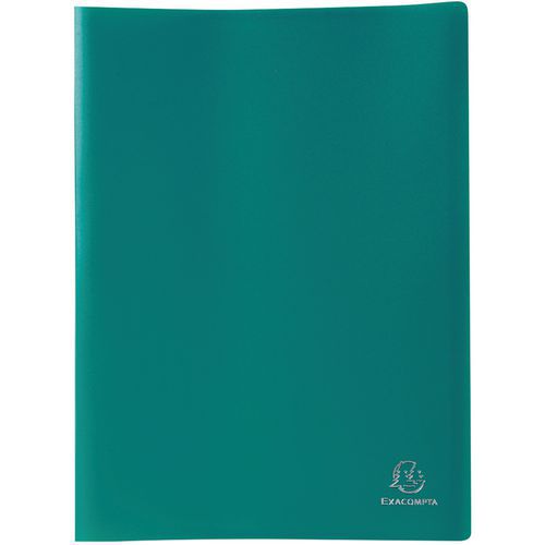 Portalistini verde PP flessibile opaco tasche 100 facciate A4,