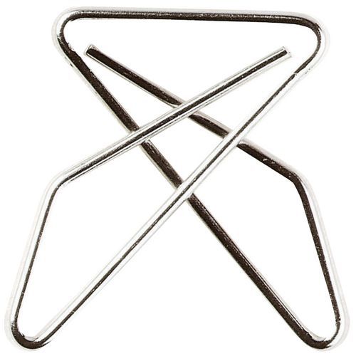 Scatola da 100 fermacarte incrociati 30 x 40 mm Argento,