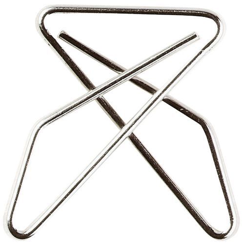 Scatola da 50 fermacarte incrociati da 50 x 60 mm Argento,