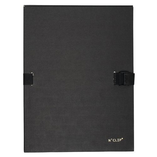 Cartelletta con retro estendibile n'clip Nero,