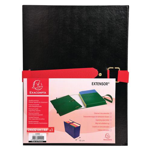 Cartelletta con retro estendibile extensor® - 24 x 32 cm Nero,