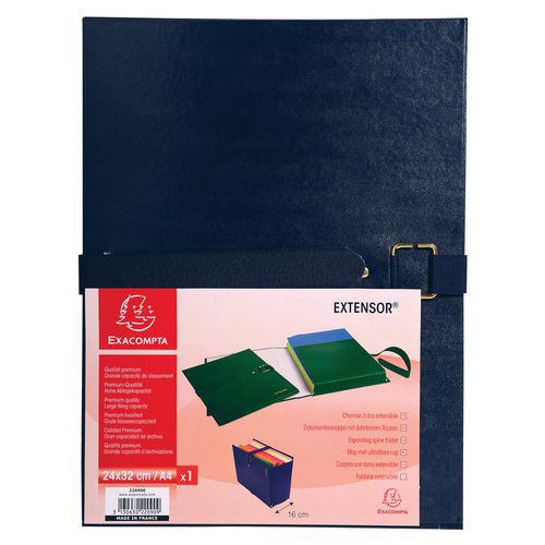 Cartelletta con retro estendibile extensor® - 24 x 32 cm Blu,