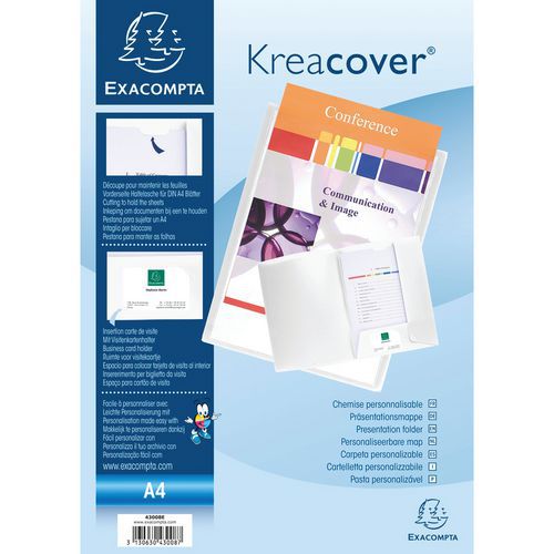 Cartelletta di presentazione PP flessibile krea cover - a4 Bianco,