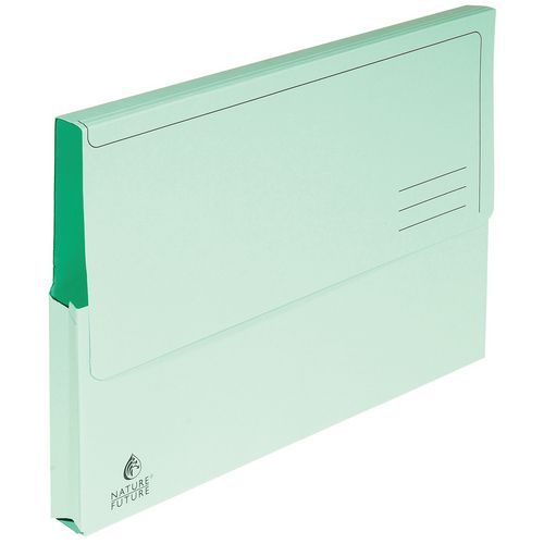 Confezione da 50 cartellette con tasca super 250 - 24,5 x 32,5 cm Verde chiaro,