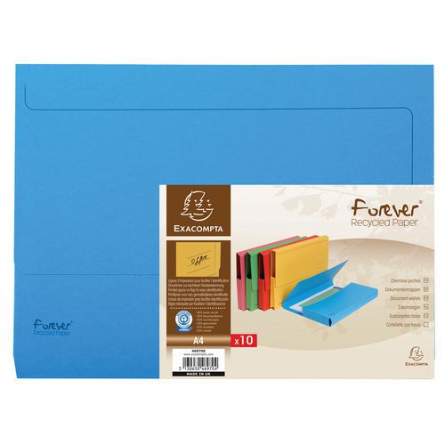 Set da 5 cartellette con tasca colori accesi forever® 24,5 x 32,5 cm assortite,