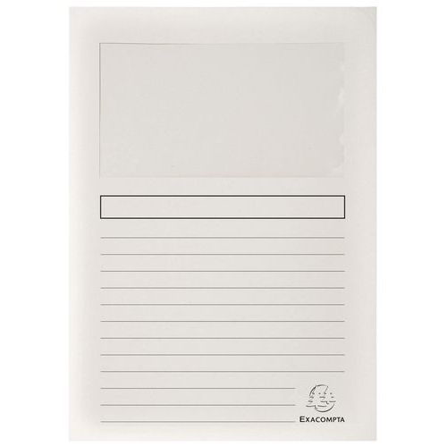 Set da 100 cartelline con finestra Super 160g/m2 22x31cm assortite,