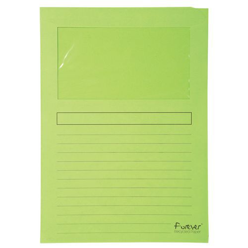 Confezione 25 cartellette con finestrella forever da 120 g/m² 22 x 31 cm Tiglio,