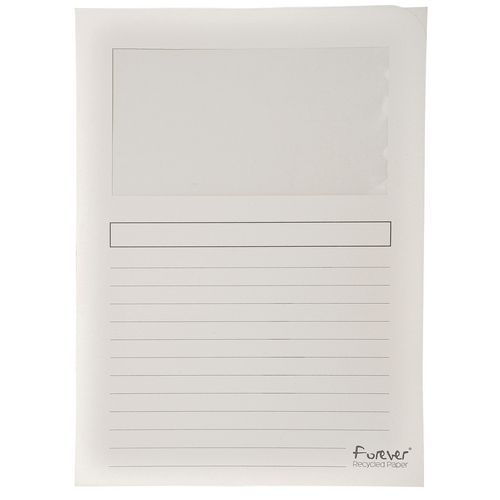 Confezione 25 cartellette con finestrella Forever da 120 g/m² - 22 x 31 cm Bianco,