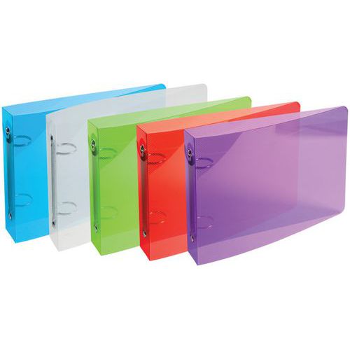 Set di 10 raccoglitori per bristol 125 x 200 2 anelli pp assortiti,