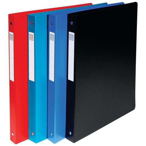 Set di 15 raccoglitori 4 anelli PP etichetta retro A4 maxi Assortiti,