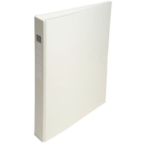 Raccoglitore foderato in PP, 4 anelli tondi da 25 mm sulla 3a Bianco,