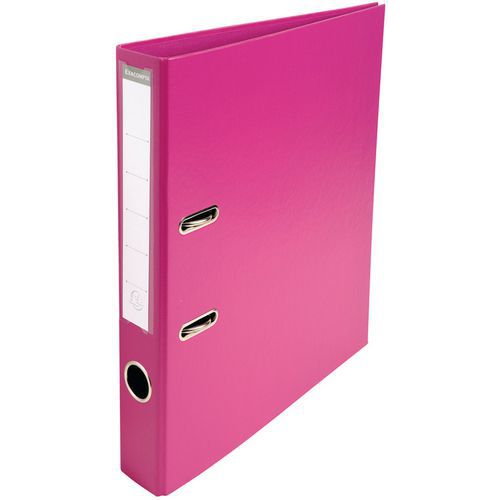 Raccoglitore a leva in pvc A4, retro da 50 mm Fucsia,