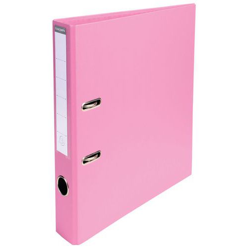 Raccoglitore a leva in pvc A4 retro da 50 mm Rosa,