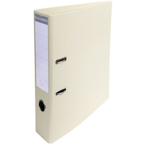 Raccoglitore a leva in pvc A4, retro da 70 mm Beige-grigio chiaro,