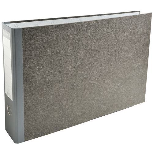 Raccoglitore a leva marmorizzato grigio retro da 80 mm A3 orizzontale Grigio,