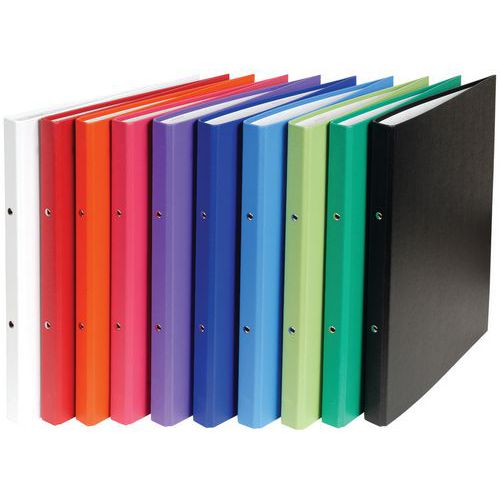 Set di 20 raccoglitori foderati in PP 3 anelli 15 mm A4 Assortiti,