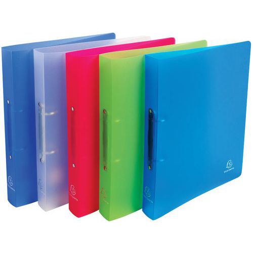 Set di 10 raccoglitori 2 anelli 30 mm PP A4 maxi Assortiti,