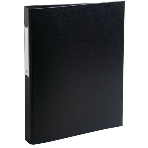 Raccoglitore foderato in PP 2 anelli tondi 25 mm sulla 3a Nero,