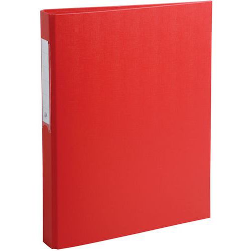 Raccoglitore foderato in PP 2 anelli tondi 25 mm sulla 3a Rosso,