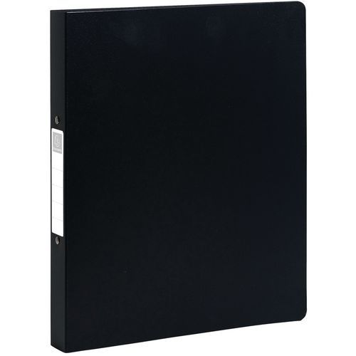 Raccoglitore 2 anelli 30 mm PP etichetta retro A4 maxi Nero,