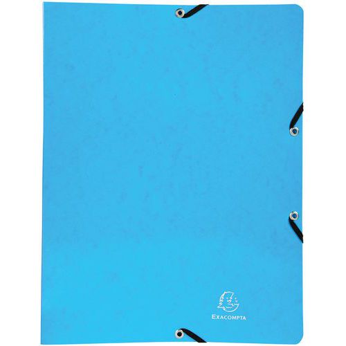 Raccoglitore con elastici 2 anelli 15 mm iderama A4 Azzurro,