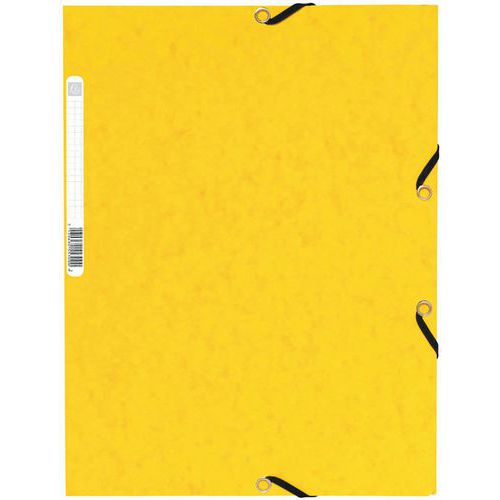 Cartelletta con elastico 3 lembi cartoncino lucido 355 g/m² A4 Giallo,