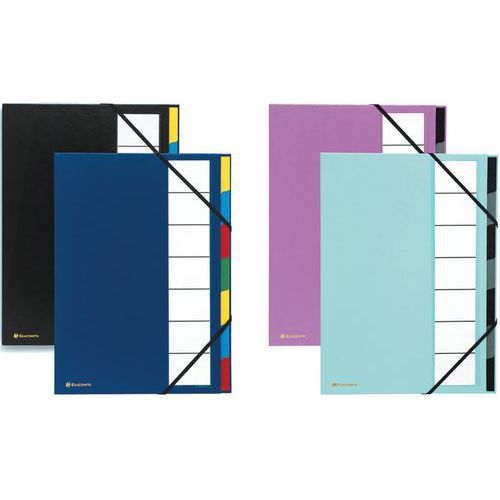 Set di 6 classificatori rigidi ordonator 7 scomparti nero Assortiti,