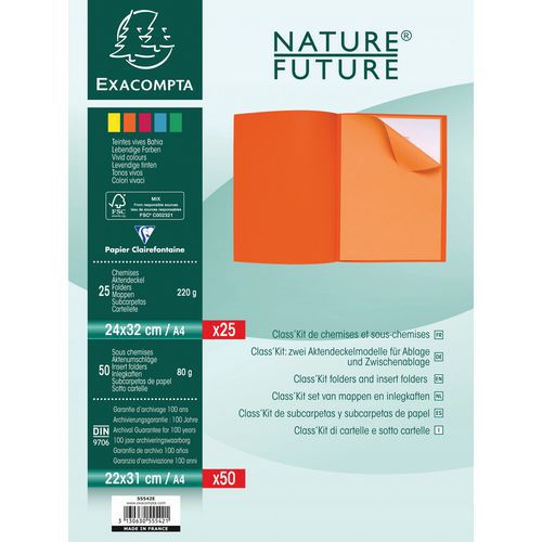 Set di archiviazione rock's 25 cartellette e 50 camicie Assortite,