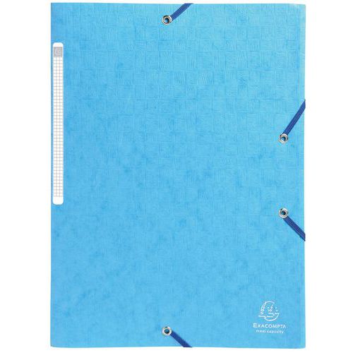 Cartellette cartoncino lucido 3 lembi monoblocco Turchese,