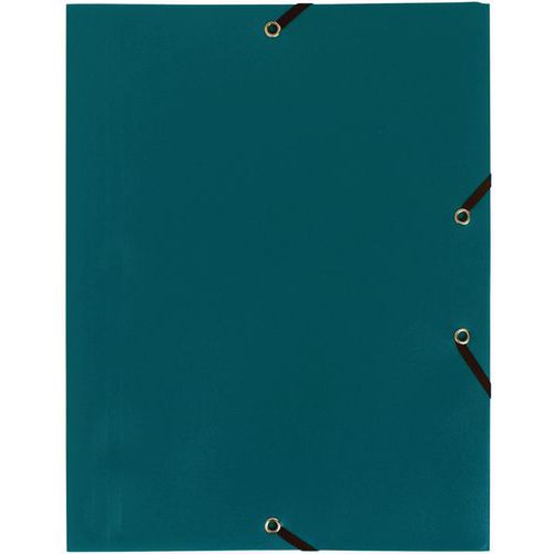 Cartelletta con elastico 3 lembi PP 4/10 opaco eco A4 Verde,