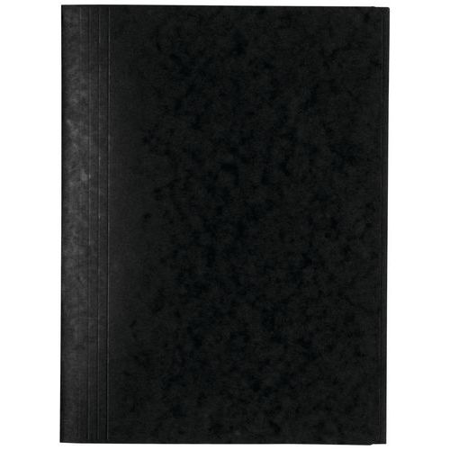 Cartelletta singola senza elastico con 3 lembi 400 g/m² A4 Nero,