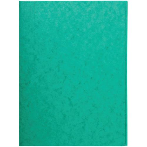 Cartelletta singola senza elastico con 3 lembi 400 g/m² A4 Verde,