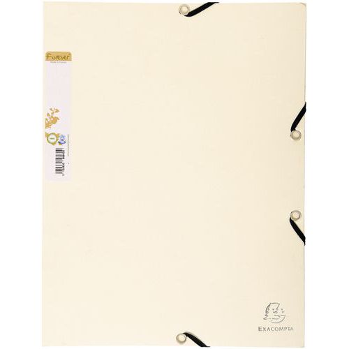 Cartellina 3 lembi elastici cartonc ricicl 380g/m2 A4 sabbia,