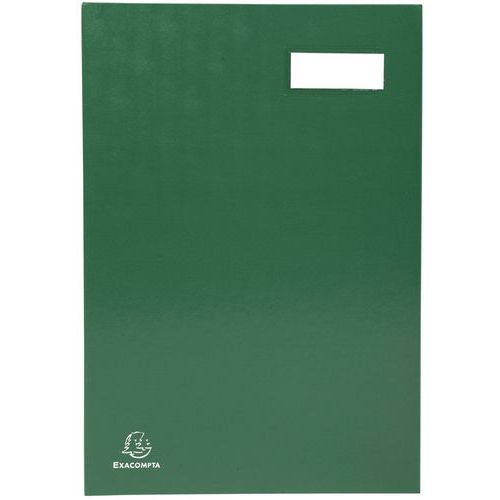 Libro firma direzione a soffietto 24 x 35 cm 20 scomparti Verde,