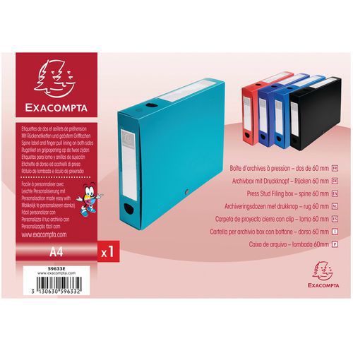 Scatola portadocumenti a pressione da 60 mm PP 7/10 opaco A4 Verde,