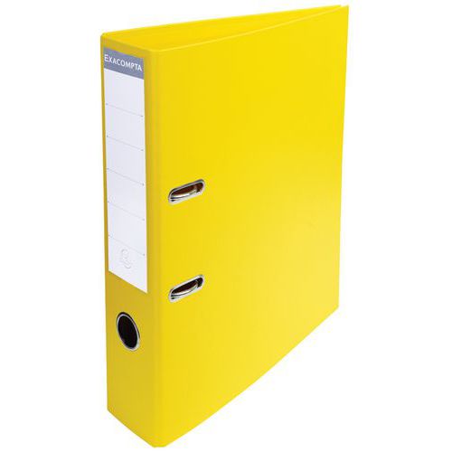 Raccoglitore a leva export in PVC A4, retro da 70 mm Giallo,